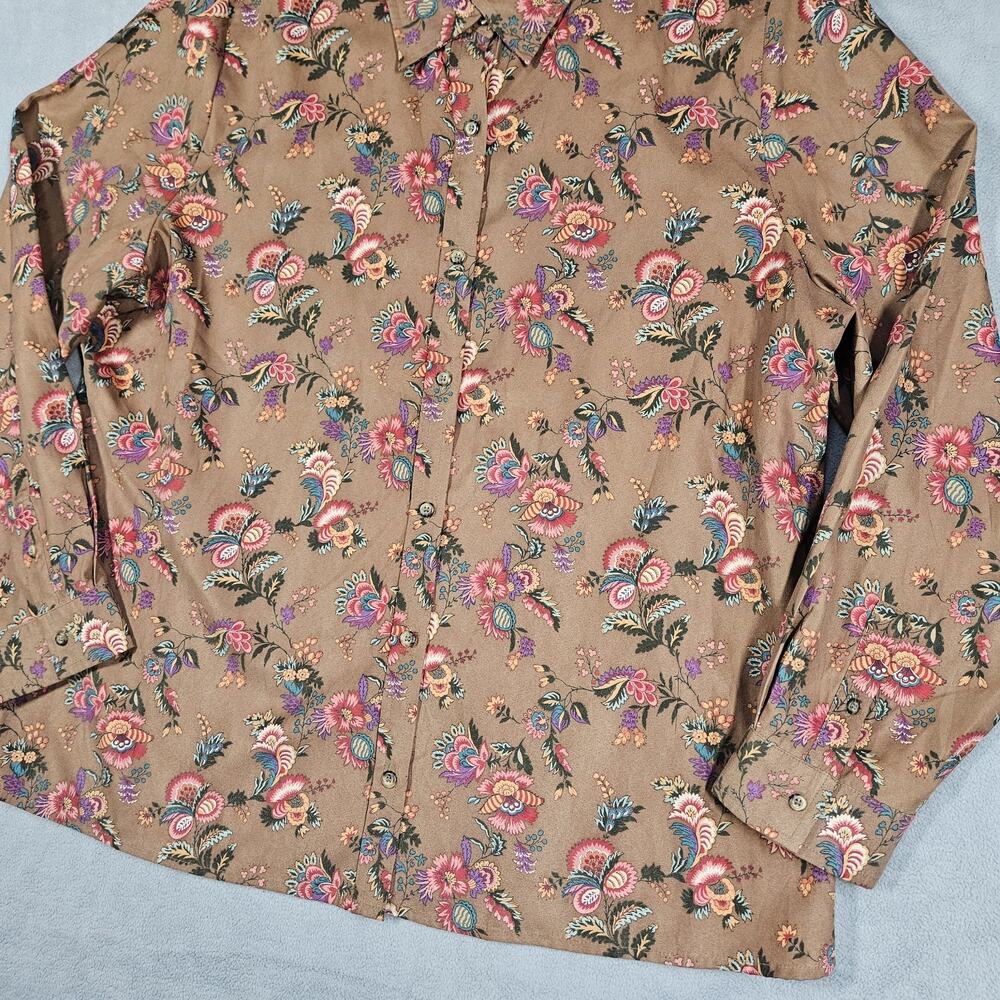 VTG White Stag Shirt Women XL Western Multicolor Floral Button Down LS Blouse - Picture 3 of 11